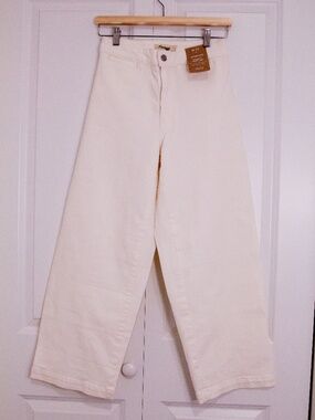 Madewell - Emmett Wide Leg Curvy Jeans in White (Size W 27)
